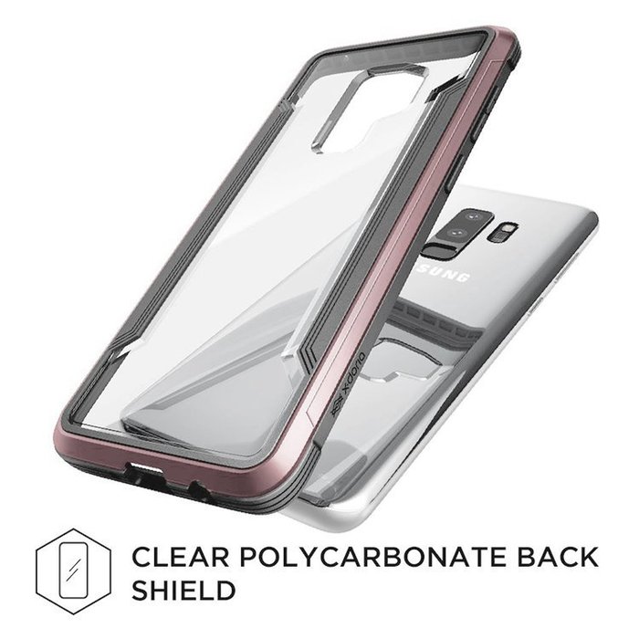 Противоударный чехол накладка X-Doria Defense Shield для Samsung Galaxy S9 Plus Розовый - Изображение 38530