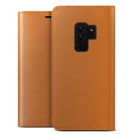Кожаный чехол книжка VRS Design Genuine Leather для Samsung Galaxy S9 Plus Коричневый - Изображение 38536