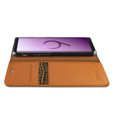 Кожаный чехол книжка VRS Design Genuine Leather для Samsung Galaxy S9 Plus Коричневый - Изображение 38542