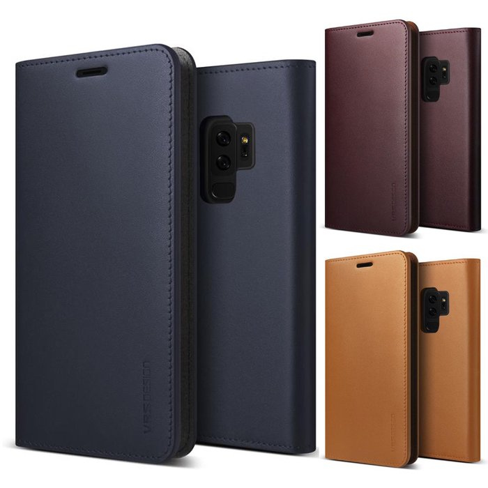 Кожаный чехол книжка VRS Design Genuine Leather для Samsung Galaxy S9 Plus Коричневый - Изображение 38544