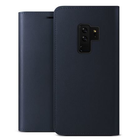 Кожаный чехол книжка VRS Design Genuine Leather для Samsung Galaxy S9 Plus Синий - Изображение 38548