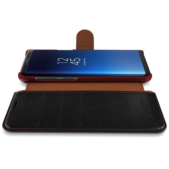 Кожаный чехол книжка VRS Design Layered Dandy для Samsung Galaxy S9 Plus Черный - Изображение 38578