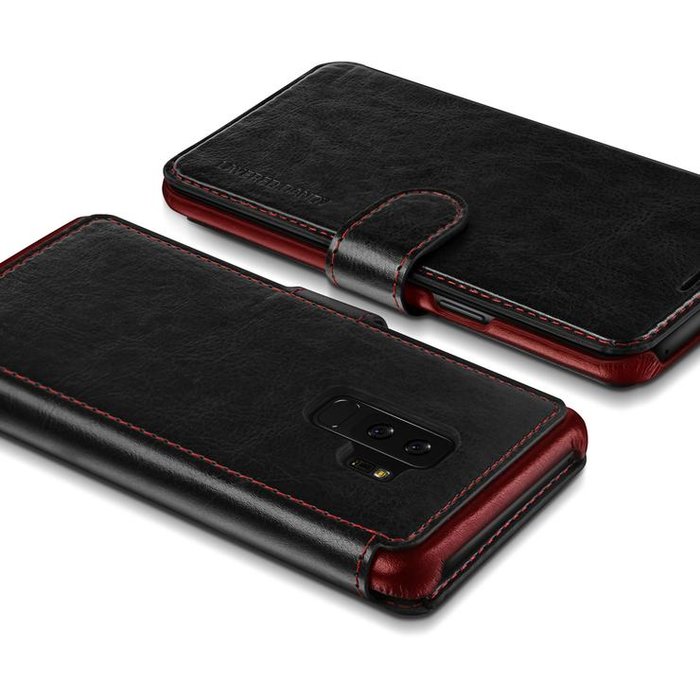 Кожаный чехол книжка VRS Design Layered Dandy для Samsung Galaxy S9 Plus Черный - Изображение 38582