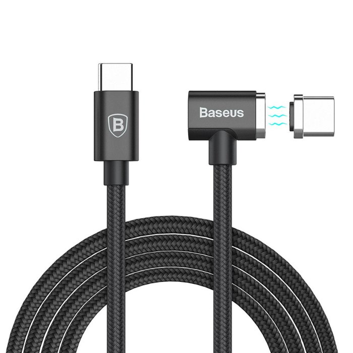 Магнитный кабель Baseus Magnet 1.5м USB Type-C to Type-C Черный - Изображение 38698