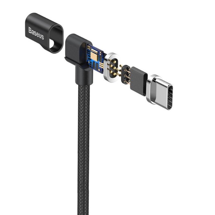 Магнитный кабель Baseus Magnet 1.5м USB Type-C to Type-C Черный - Изображение 38704