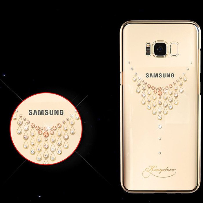 Чехол накладка Swarovski Kingxbar Dew для Samsung Galaxy S8 Plus Золото - Изображение 8453