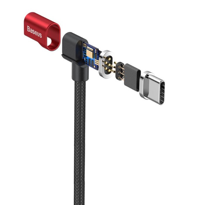 Магнитный кабель Baseus Magnet 1.5м USB Type-C to Type-C Красный - Изображение 38774