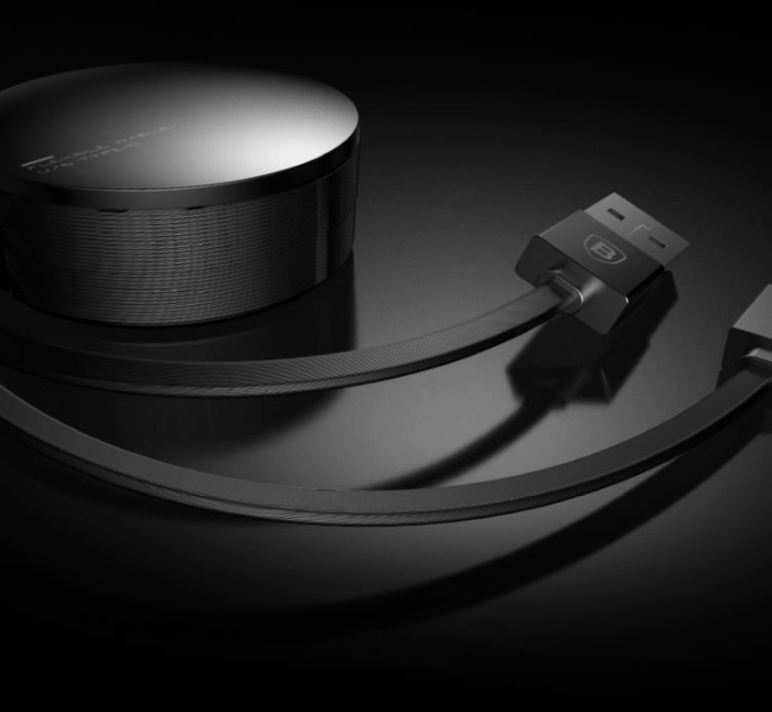 Кабель Baseus New Era Telescopic USB Type-C 90см Черный - Изображение 38754