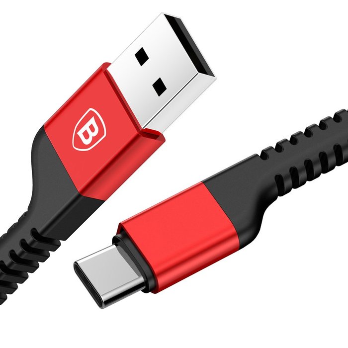 Кабель Baseus Confidant Anti-break 1м USB Type-C Красный - Изображение 38794