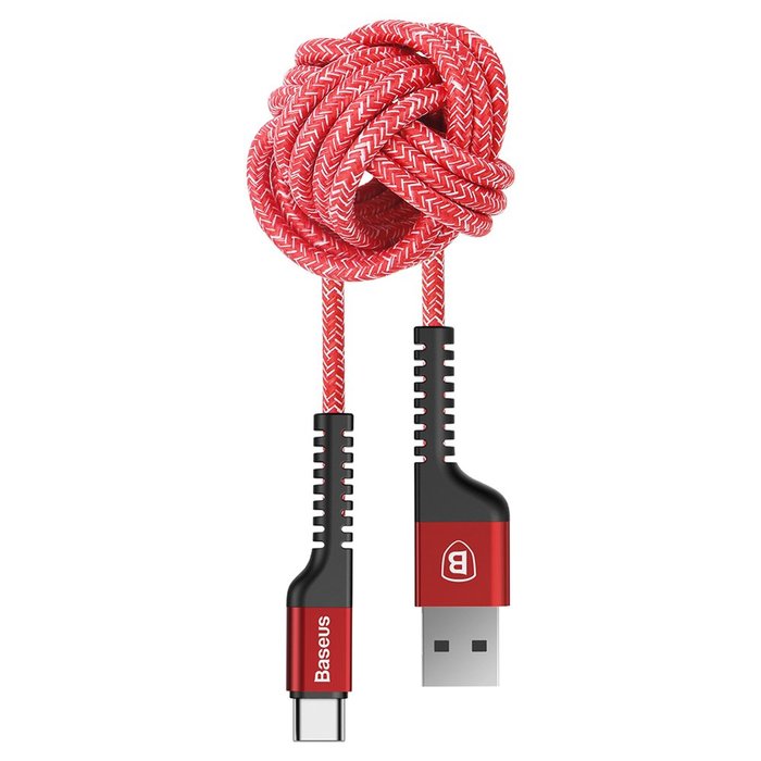 Кабель Baseus Confidant Anti-break 1м USB Type-C Красный - Изображение 38800