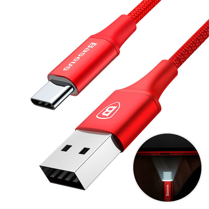 Кабель Baseus Rapid Series 25см USB Type-C Красный - Изображение 38948
