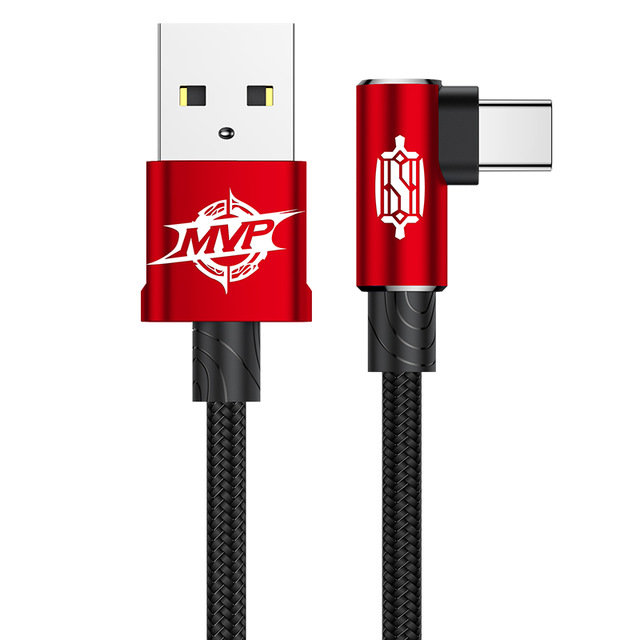 Кабель Baseus MVP Elbow 2м USB Type-C Красный - Изображение 38970