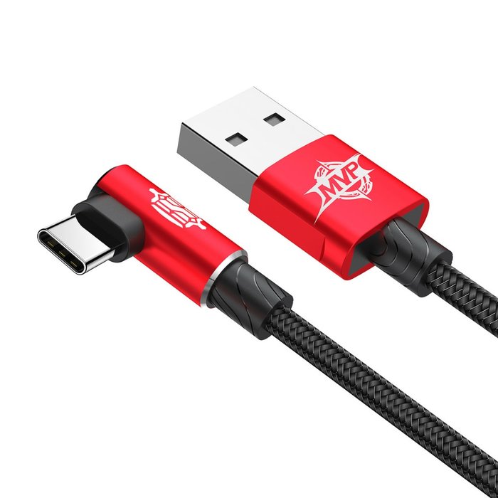 Кабель Baseus MVP Elbow 2м USB Type-C Красный - Изображение 38972