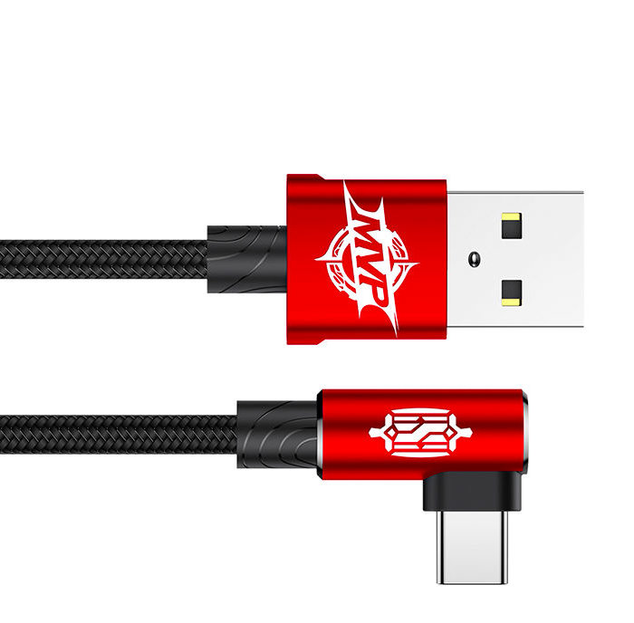 Кабель Baseus MVP Elbow 2м USB Type-C Красный - Изображение 38974
