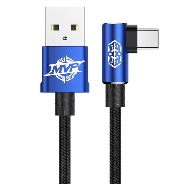 Кабель Baseus MVP Elbow 2м USB Type-C Синий - Изображение 39006