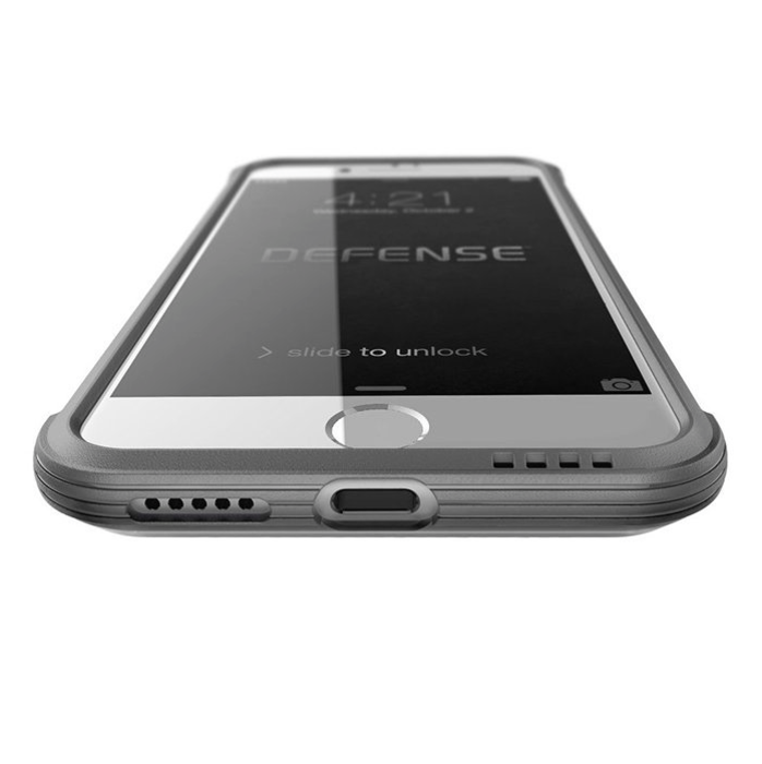 Противоударный чехол накладка X-Doria Defence Lux для iPhone 8 Plus Серый - Изображение 39258