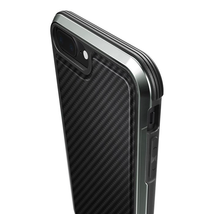 Противоударный чехол накладка X-Doria Defence Lux для iPhone 8 Plus Черный Карбон - Изображение 39270