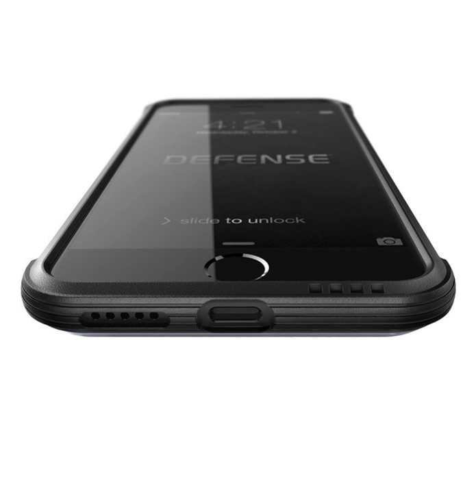Противоударный чехол накладка X-Doria Defence Lux для iPhone 8 Plus Черный Карбон - Изображение 39274
