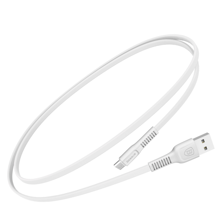 Кабель Baseus Tough Series micro-USB 1м Белый - Изображение 39366