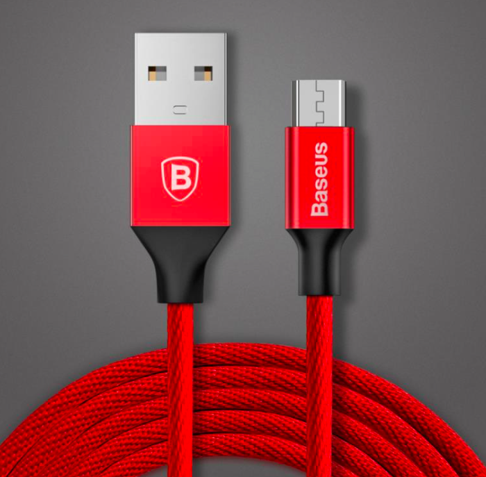 Кабель Baseus Yiven micro-USB 1м Красный - Изображение 39576