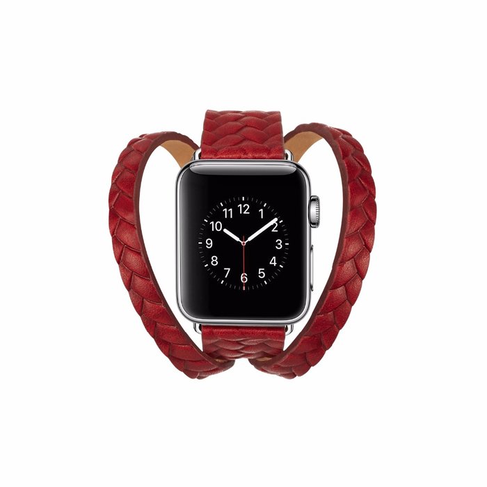 Кожаный ремешок Genuine Leather Band для Apple Watch 1 / 2 / 3 (42мм) Красный - Изображение 39662