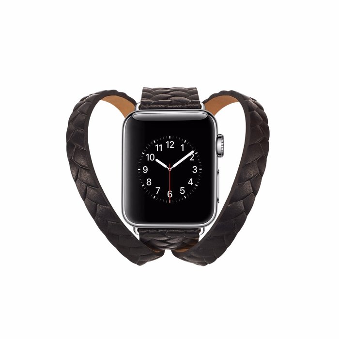 Кожаный ремешок Genuine Leather Band для Apple Watch 1 / 2 / 3 (42мм) Черный - Изображение 39682