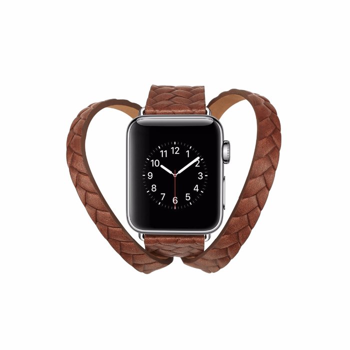 Кожаный ремешок Genuine Leather Band для Apple Watch 1 / 2 / 3 (42мм) Темно-коричневый - Изображение 39692