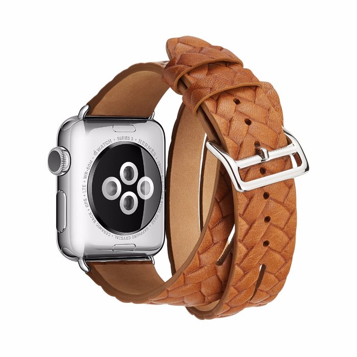 Кожаный ремешок Genuine Leather Band для Apple Watch 1 / 2 / 3 (42мм) Светло-коричневый - Изображение 39700