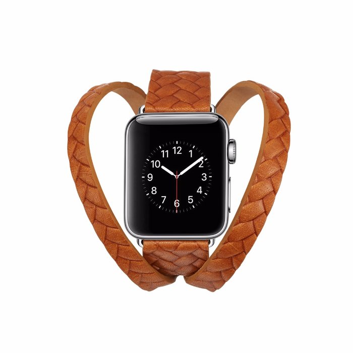 Кожаный ремешок Genuine Leather Band для Apple Watch 1 / 2 / 3 (42мм) Светло-коричневый - Изображение 39702