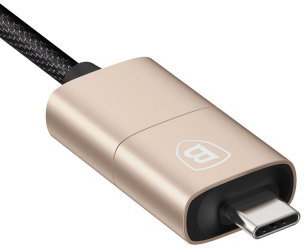 Кабель Baseus Multifunctional 5 в 1 Lightning + Micro-USB + Type-C 1м Золотой - Изображение 39758