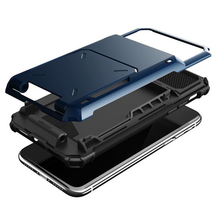 Противоударный чехол Damda Folder Series для iPhone X Синий - Изображение 39850