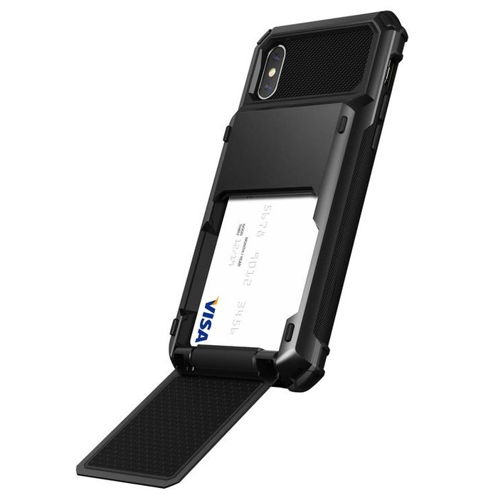 Противоударный чехол Damda Folder Series для iPhone X Черный - Изображение 39872