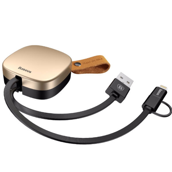Кабель Baseus Flexible Certified Micro-USB + Lightning 75см Золотой - Изображение 39998