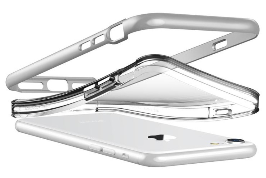 Чехол накладка VRS Design Crystal Bumper Series для iPhone 7 Серебро