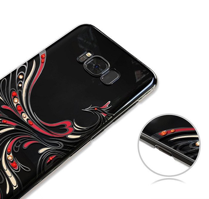 Чехол накладка Swarovski Kingxbar Phoenix для Samsung Galaxy S8 Plus Черный - Изображение 8651