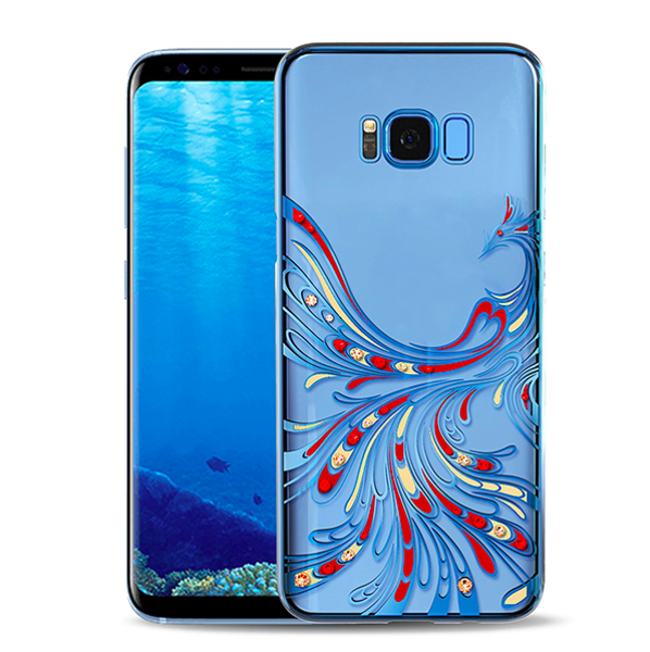 Чехол накладка Swarovski Kingxbar Phoenix для Samsung Galaxy S8 Plus Голубой - Изображение 8659