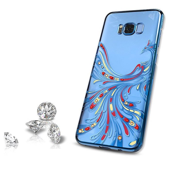 Чехол накладка Swarovski Kingxbar Phoenix для Samsung Galaxy S8 Plus Голубой - Изображение 8661