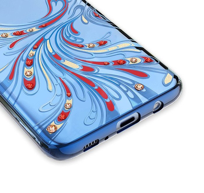 Чехол накладка Swarovski Kingxbar Phoenix для Samsung Galaxy S8 Plus Голубой - Изображение 8665