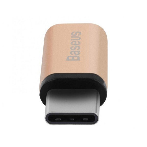 Переходник Baseus Sharp Series Micro-USB - Type-C Золото - Изображение 40292