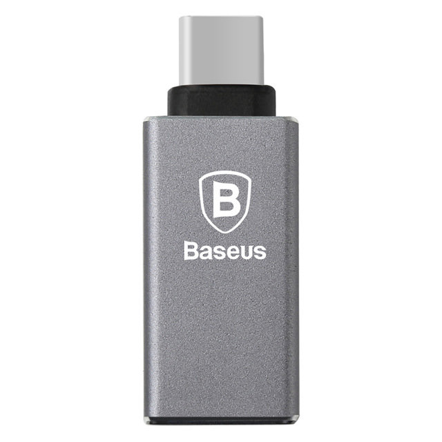 Переходник Baseus Sharp Series USB - Type-C Темно серый - Изображение 40336