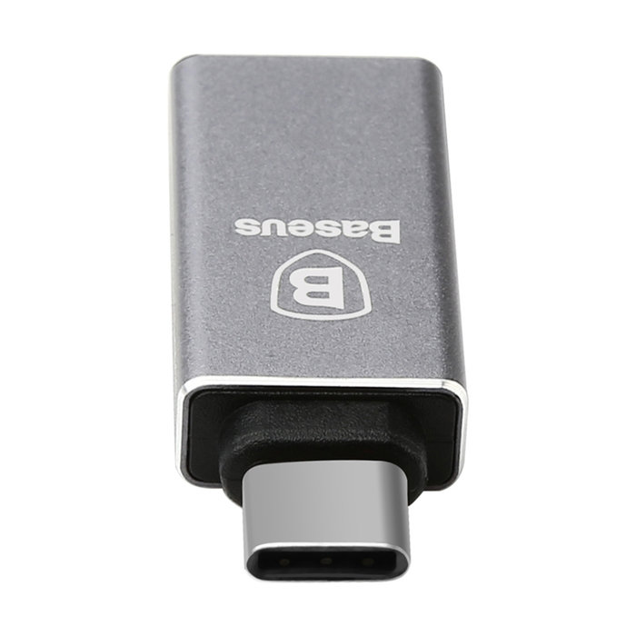 Переходник Baseus Sharp Series USB - Type-C Темно серый - Изображение 40338