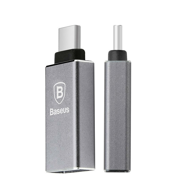 Переходник Baseus Sharp Series USB - Type-C Темно серый - Изображение 40344