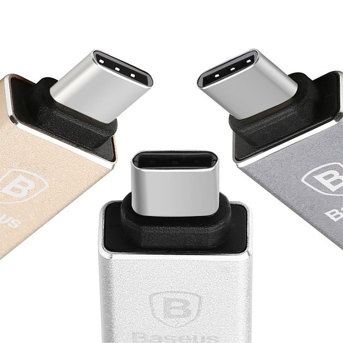 Переходник Baseus Sharp Series USB - Type-C Темно серый - Изображение 40350
