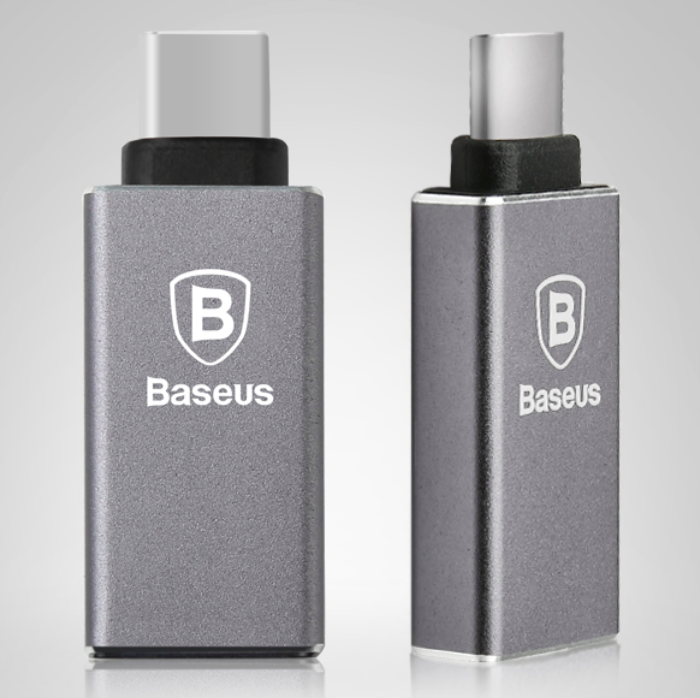 Переходник Baseus Sharp Series USB - Type-C Темно серый - Изображение 40352