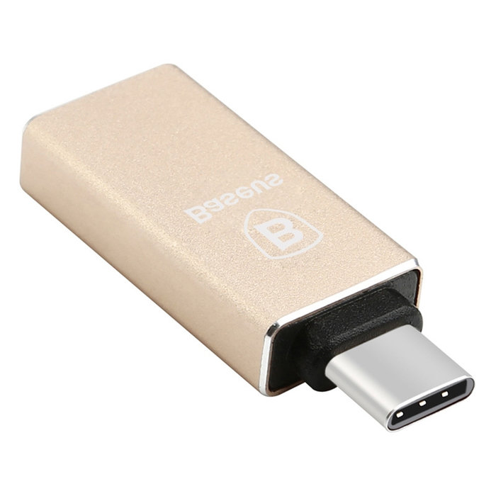 Переходник Baseus Sharp Series USB - Type-C Золото - Изображение 40364