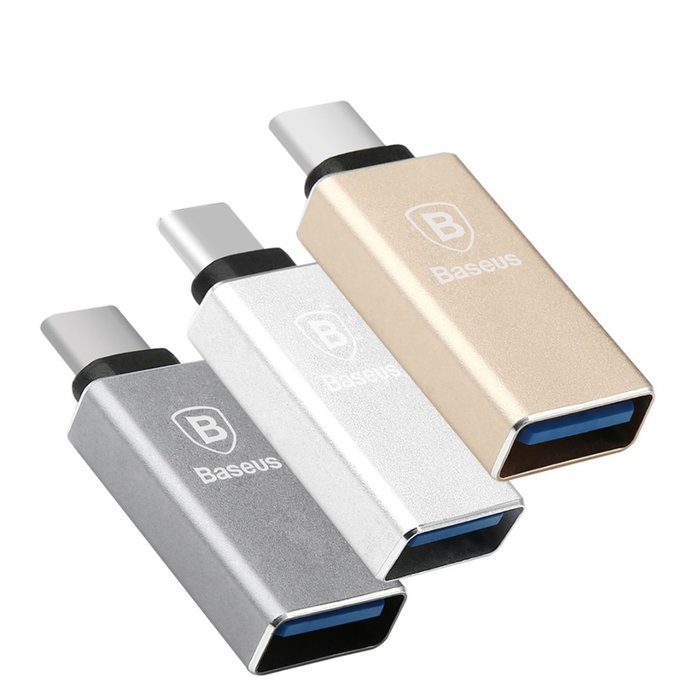 Переходник Baseus Sharp Series USB - Type-C Золото - Изображение 40370