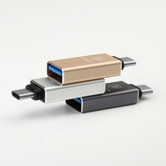 Переходник Baseus Sharp Series USB - Type-C Золото - Изображение 40374