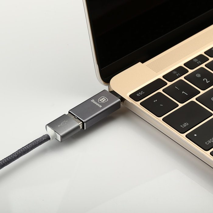 Переходник Baseus Sharp Series USB - Type-C Серебро - Изображение 40412