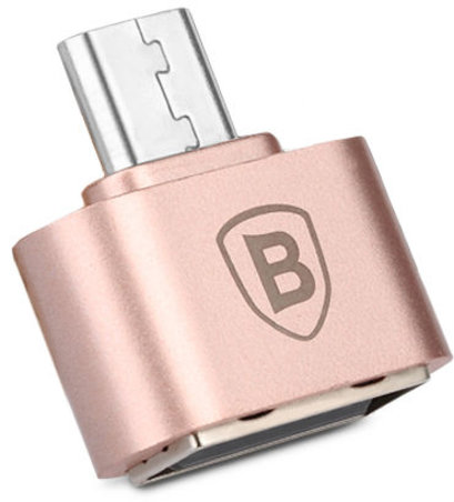 Переходник Baseus OTG Adapter USB - Micro-USB Розовый - Изображение 40672