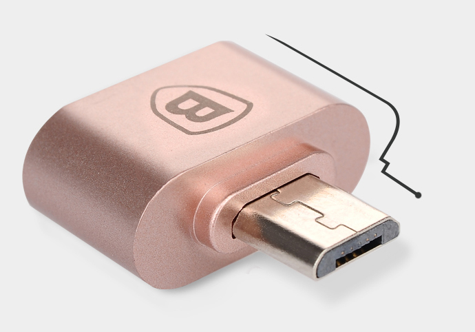 Переходник Baseus OTG Adapter USB - Micro-USB Розовый - Изображение 40680